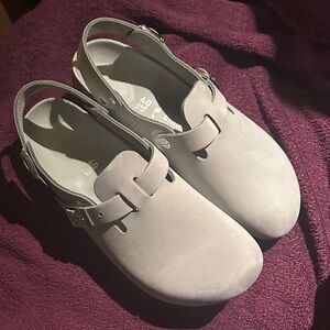 Birkenstock Tokio Pure Sage Clogs Size 40
